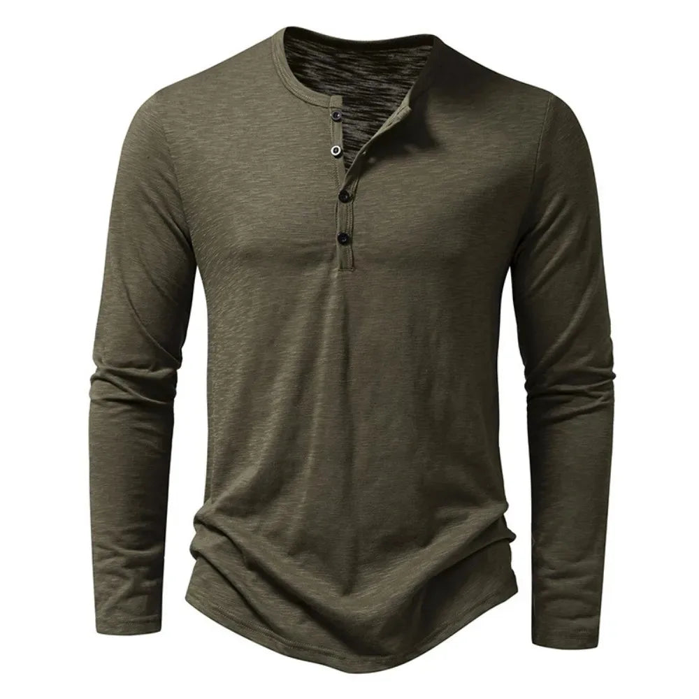Layer One Army Green Thermal Henley Sold by Final Layer